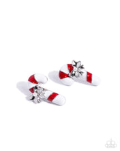 Load image into Gallery viewer, Captivating Candy Cane - Red post earring 10/19 preorder
