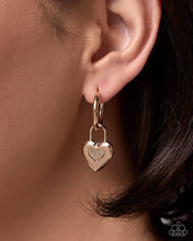 Load image into Gallery viewer, Loveable Locket - Gold hoop earring charm PREORDER
