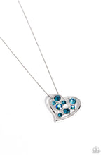 Load image into Gallery viewer, Romantic Recognition Heart Necklace/Cosmic Celebration - Blue clip-on earring A039
