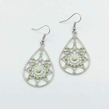 Load image into Gallery viewer, A FLAIR FOR FABULOUS - GREEN EARRING C031
