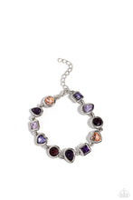 Load image into Gallery viewer, Abstract Admirer - Purple necklace + matching bracelet E008
