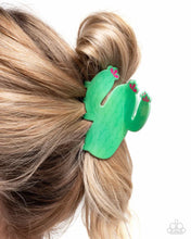 Load image into Gallery viewer, Cactus Clip - Green Hair Clip E021
