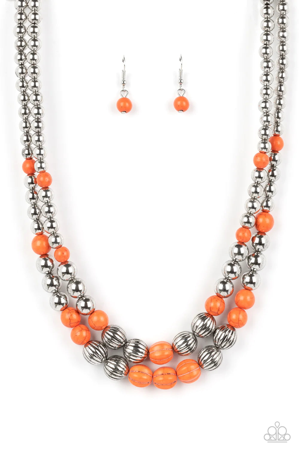 Country Road Trip - Orange Necklace A083