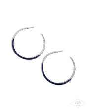 Load image into Gallery viewer, Black Diamond Exclusive DIP, DIP, Hooray! - Blue hoop earring E038/E040
