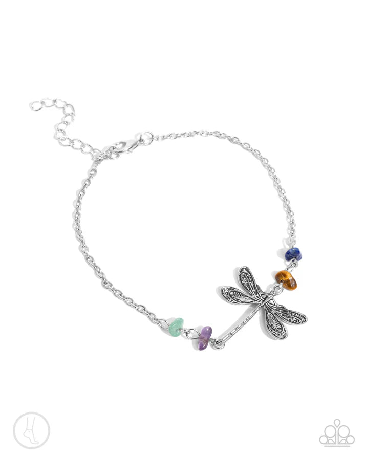 Dragonfly Dawn - multi anklet D002