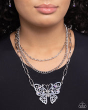 Load image into Gallery viewer, Winged Wonder - Blue necklace E009
