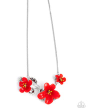 Load image into Gallery viewer, Floral Forecast - Red Necklace F008
