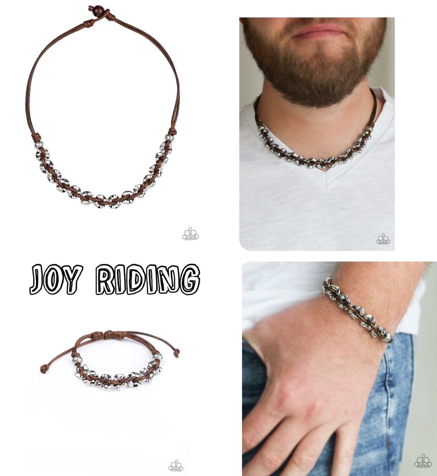 Joy Riding - Brown urban necklace plus matching bracelet Ride The Rails - Brown 1866