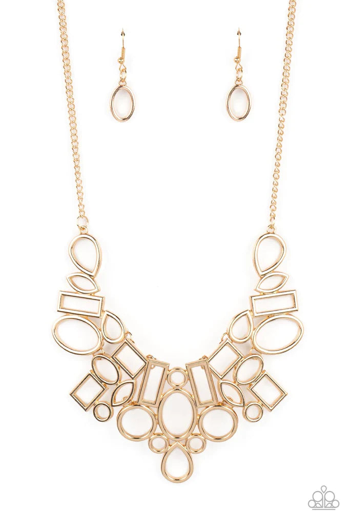Geometric Grit - Gold Necklace C030