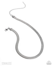 Load image into Gallery viewer, Herringbone Haute - Silver necklace June 2025 LOP LR
