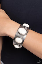 Load image into Gallery viewer, Earthy Echo - White cuff bracelet A046
