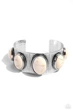 Load image into Gallery viewer, Earthy Echo - White cuff bracelet A046
