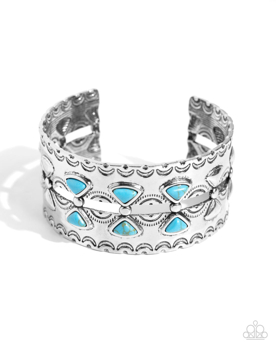 Harmonious Haven - Blue cuff bracelet A046