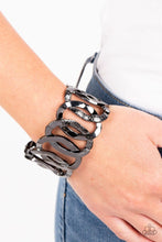 Load image into Gallery viewer, Industrial Indulgence - Black bracelet B056
