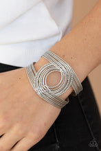 Load image into Gallery viewer, Rustic Coils - Silver cuff bracelet 559
