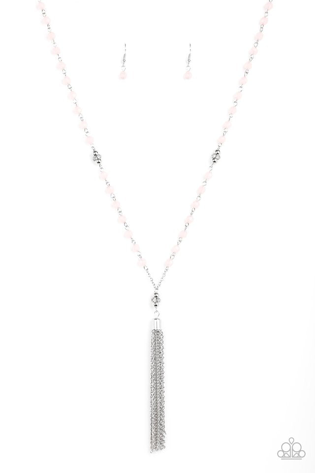 Tassel Takeover - pink necklace 1595