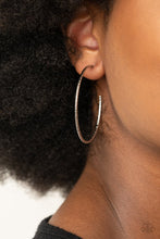 Load image into Gallery viewer, Inclined to Entwine - silver hoop earring 1594
