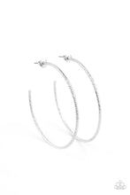 Load image into Gallery viewer, Inclined to Entwine - silver hoop earring 1594
