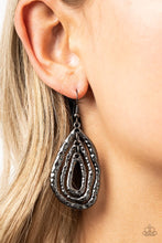 Load image into Gallery viewer, Metallic Meltdown - Black earring 1593
