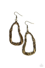Load image into Gallery viewer, Abstract Antiquity - Brass earring E007

