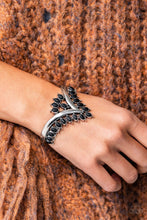 Load image into Gallery viewer, Teton Tiara - Black cuff bracelet  B126
