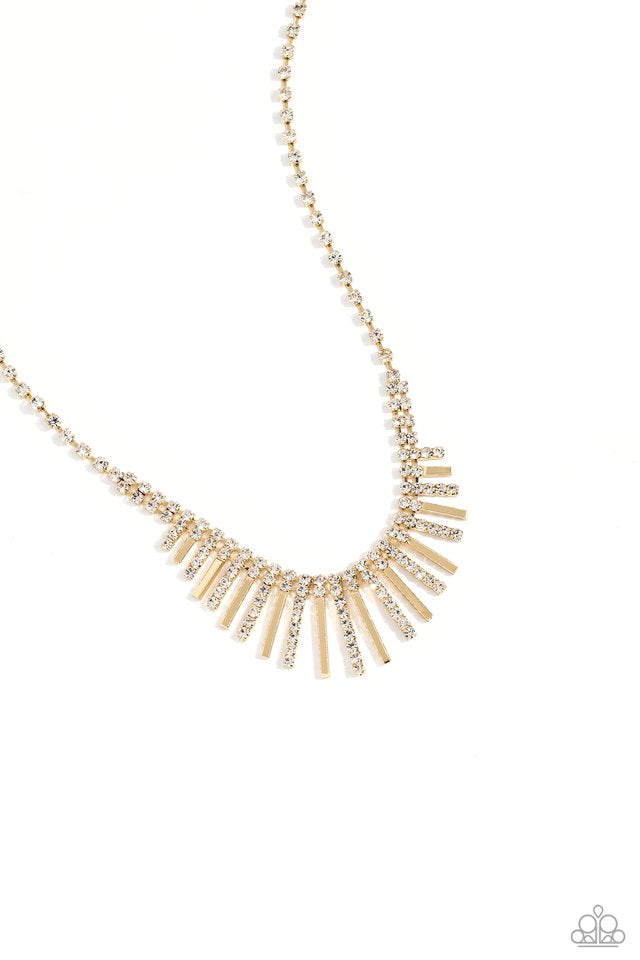 Flare to be different - gold necklace E016