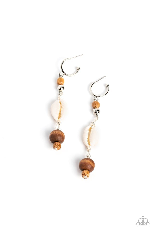 Coastal Cowabunga - Brown earring C030
