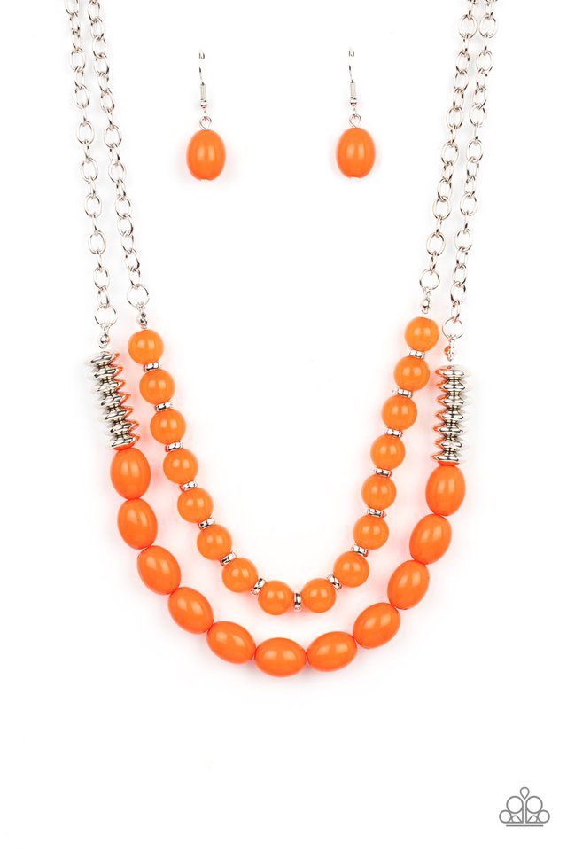Venetian Voyage - orange necklace C033
