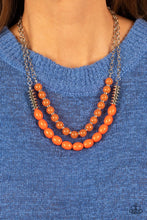 Load image into Gallery viewer, Venetian Voyage - orange necklace C033
