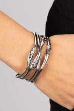 Load image into Gallery viewer, Line It Up - silver cuff bracelet C033
