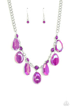 Load image into Gallery viewer, Maldives Mural - purple necklace C033
