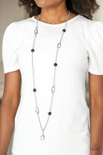 Load image into Gallery viewer, Duchess Dazzle - Black lanyard necklace 982
