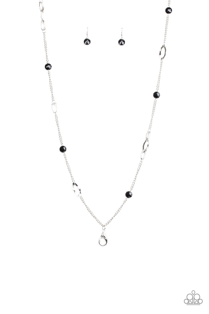 Duchess Dazzle - Black lanyard necklace 982