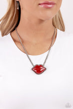 Load image into Gallery viewer, Lip Locked - red necklace D021
