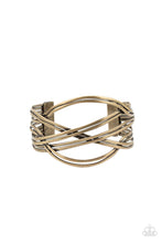 Load image into Gallery viewer, Hautely Hammered - brass cuff bracelet A071
