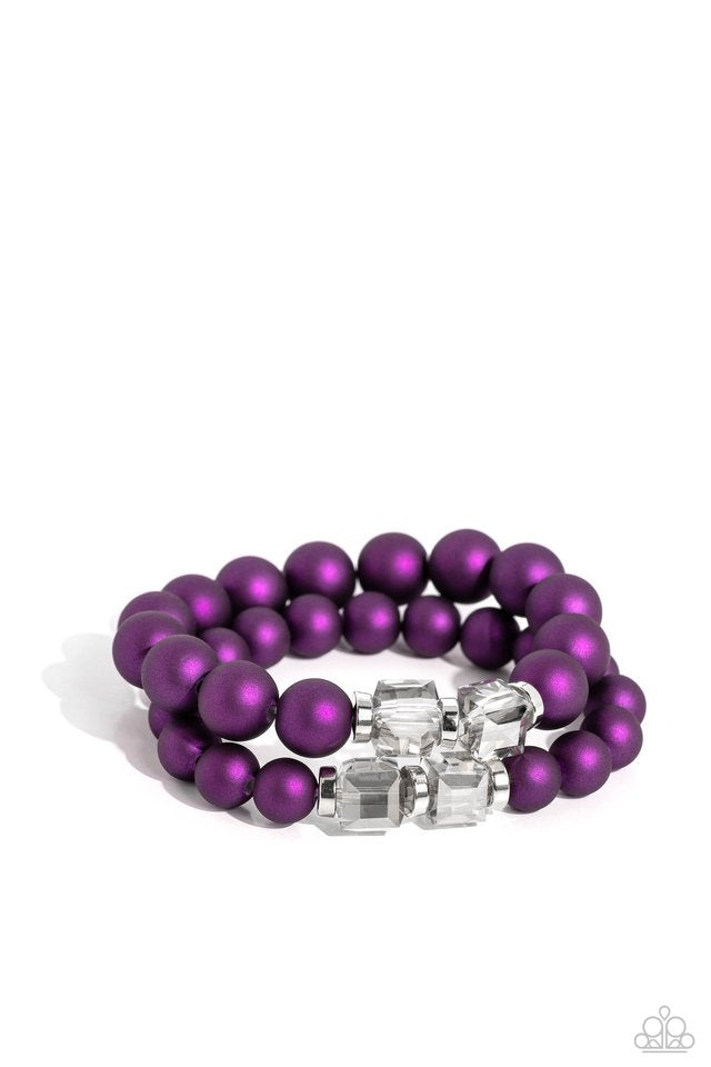 Shopaholic Showdown - purple bracelet A086