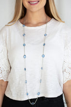 Load image into Gallery viewer, Glassy Glamorous - blue necklace 1575
