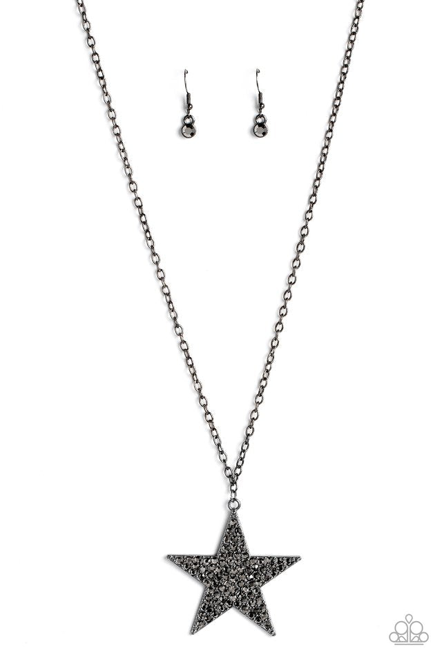 Rock Star Sparkle - Black necklace C031