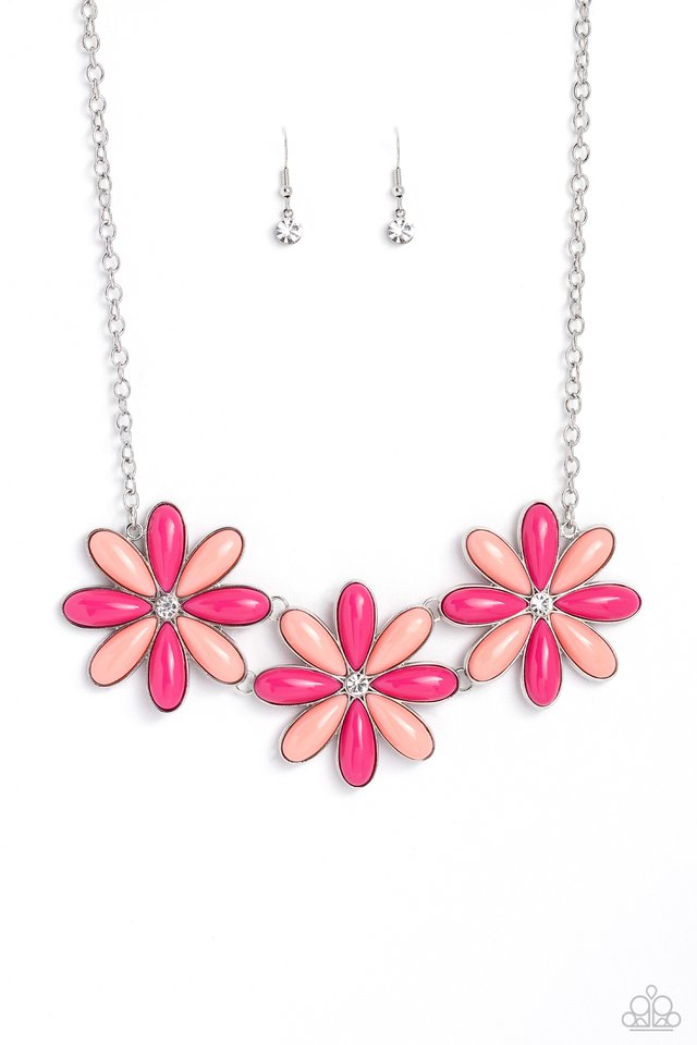 Bodacious Bouquet - pink necklace C031