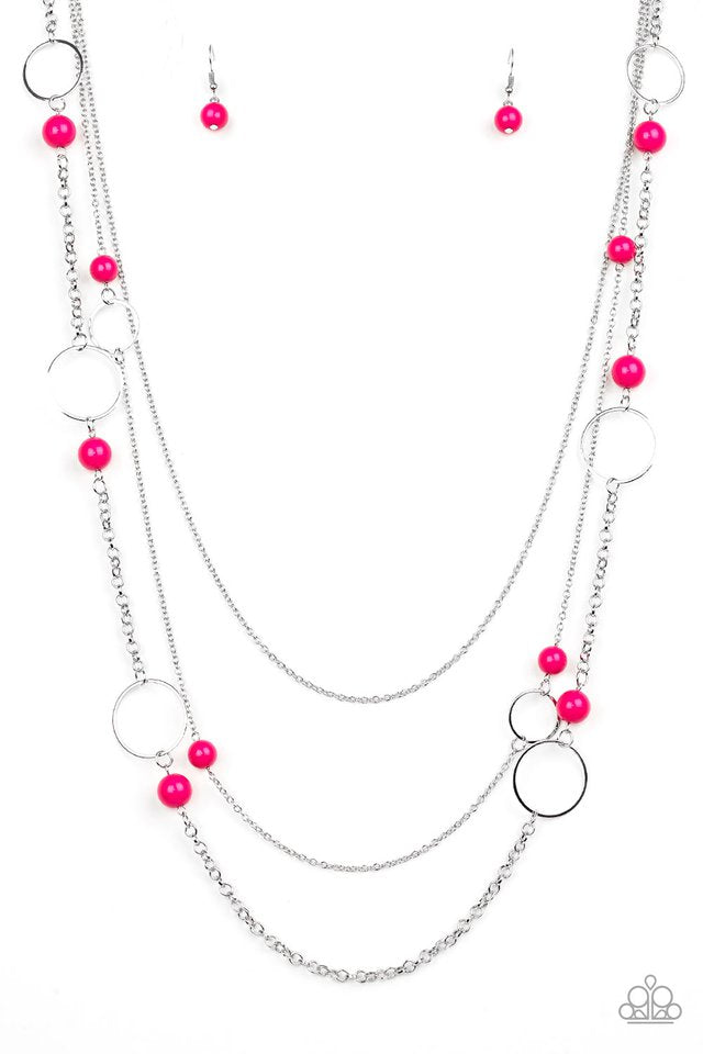 Beachside Babe - pink necklace D027
