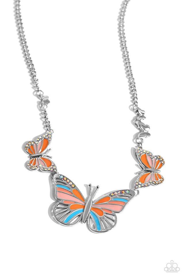 The Flight Direction - orange necklace D008