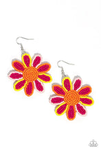 Load image into Gallery viewer, Decorated Daisies - pink earring A029
