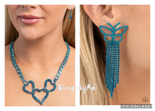 Load image into Gallery viewer, $16 set: Eclectically Enamored - Blue necklace E011/D083
