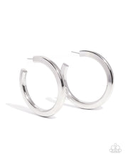Load image into Gallery viewer, (Meet Your Match 2025 Exclusive) Sleek Spotlight - Silver Hoop earring E095
