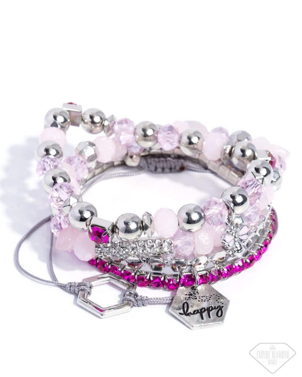 Happy As Can Bee - Pink Bracelet Empire Diamond EXCLUSIVE UP
