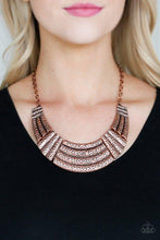 Load image into Gallery viewer, Ready to pounce - copper necklace B001
