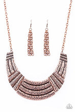 Load image into Gallery viewer, Ready to pounce - copper necklace B001
