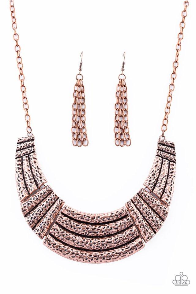 Ready to pounce - copper necklace B001