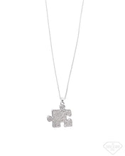 Load image into Gallery viewer, A piece of the Puzzle - White necklace E065
