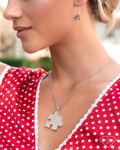 Load image into Gallery viewer, A piece of the Puzzle - White necklace E065
